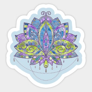 Elegant Gentle Watercolor Lotus / Lily flower Sticker